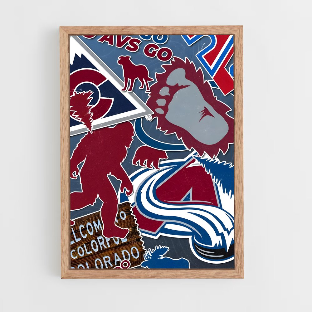 Poster Stickers Avalanche – affiche Hockey sur glace (vue 4)